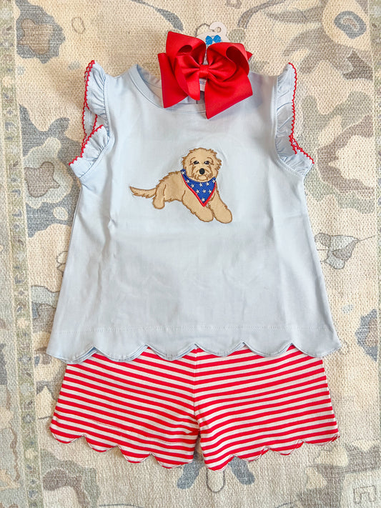 Golden Doodle Girls Shorts Set