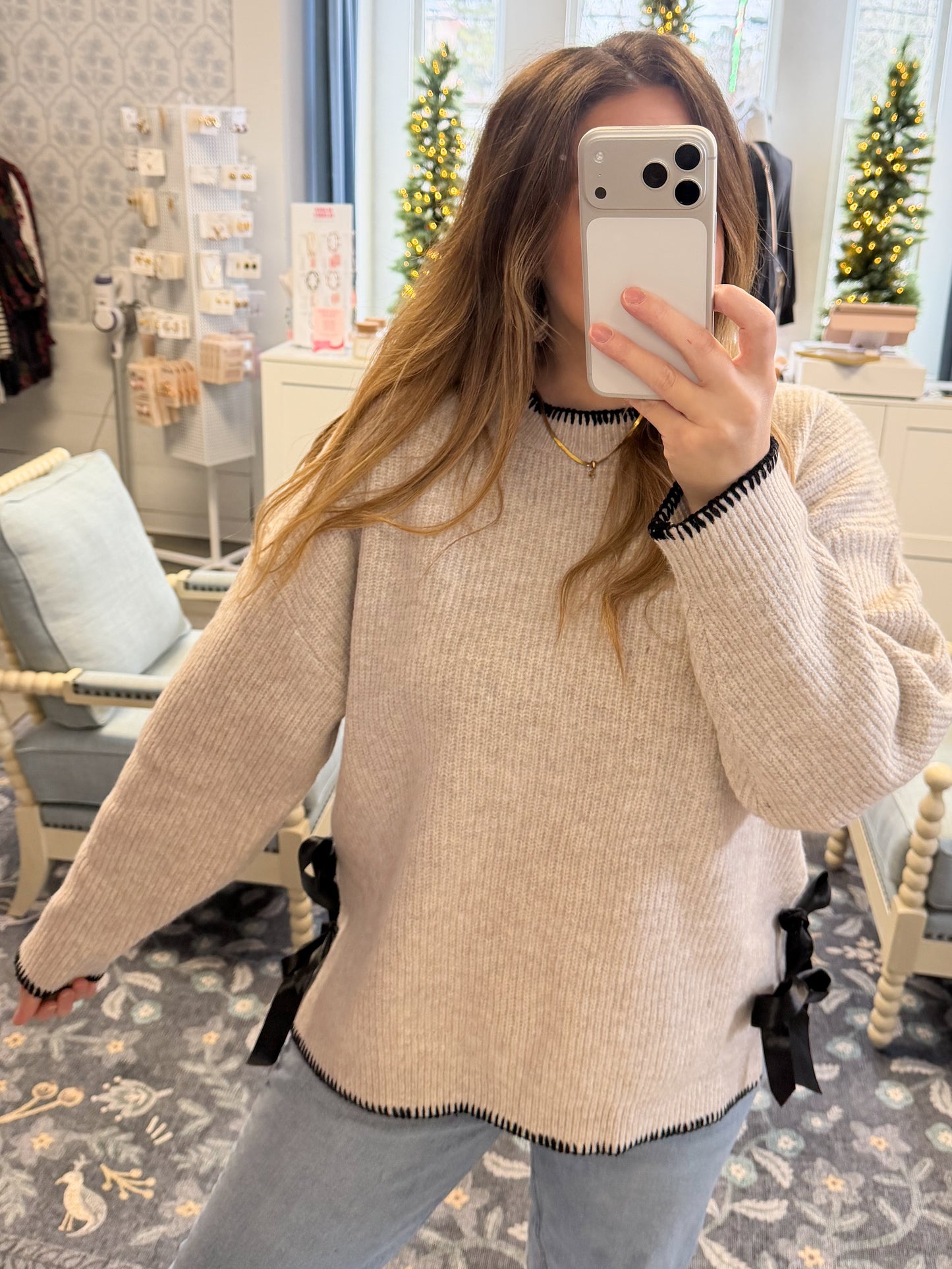 Maeve Ribbon Sweater