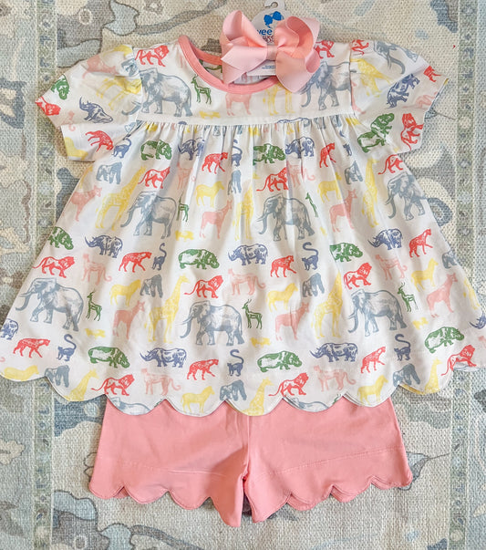 Zoo Friends Girls Shorts Set