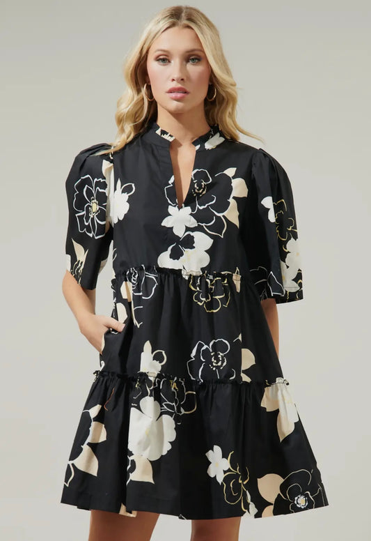 Midnight Blooms Tiered Mini