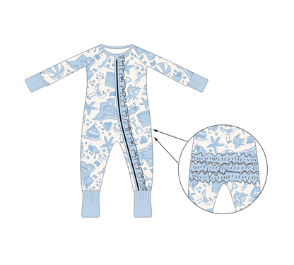 Bamboo Ruffle Zippy - Summer Collection