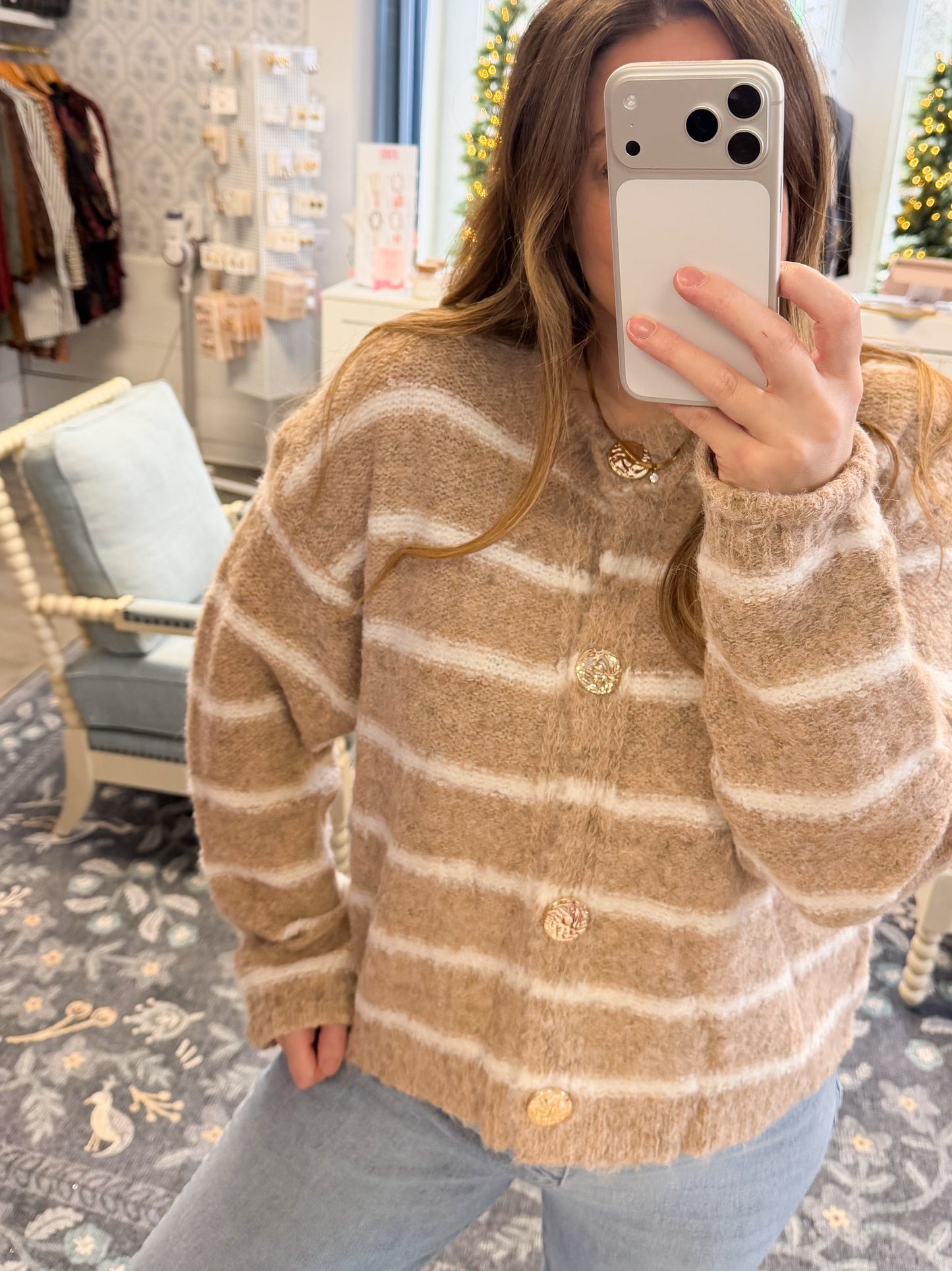 Camille Stripe Cardigan