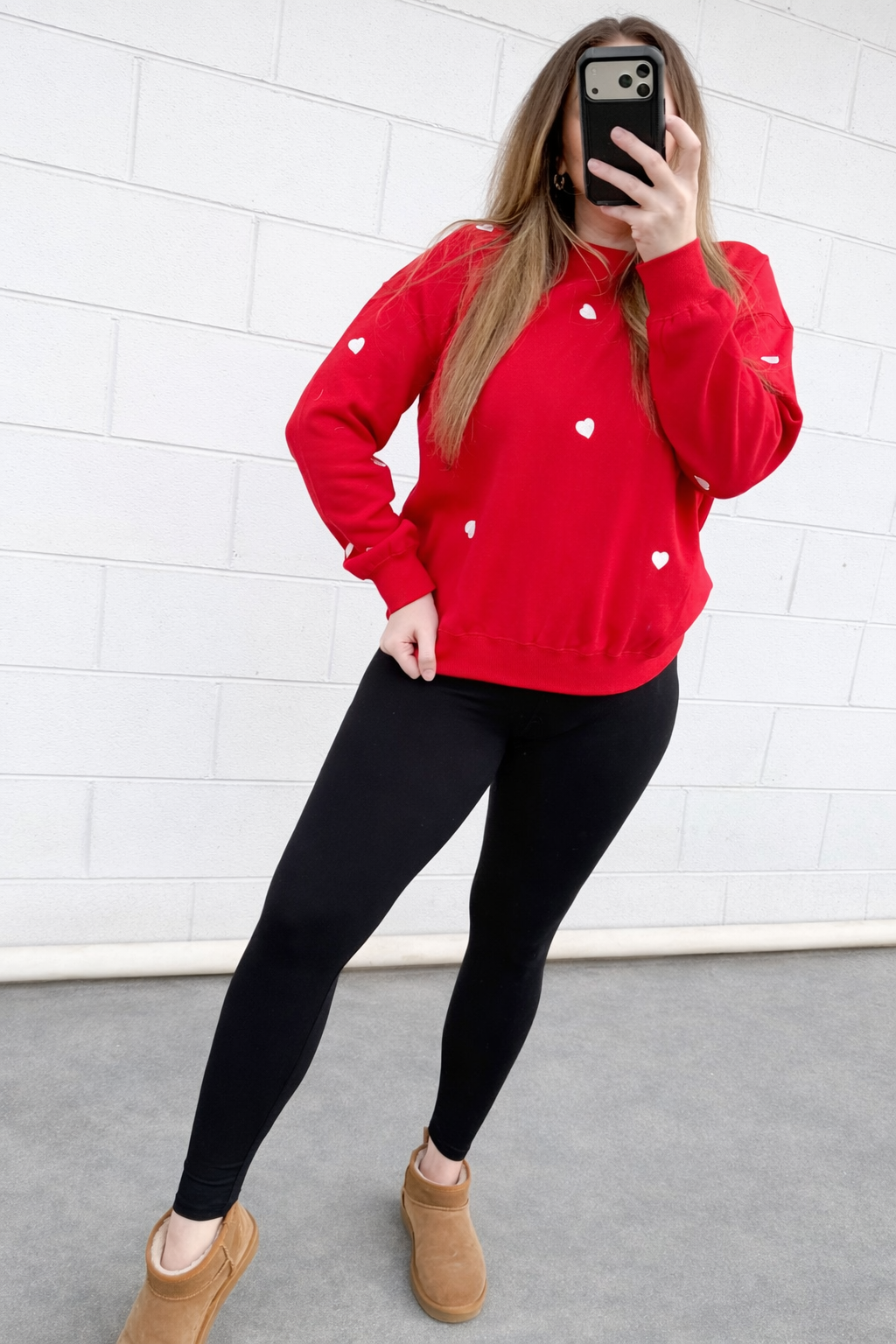 Embroidered Heart Sweatshirt