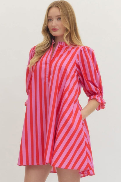 Power Stripe Mini Dress