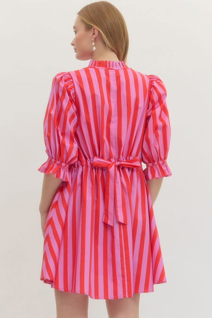 Power Stripe Mini Dress