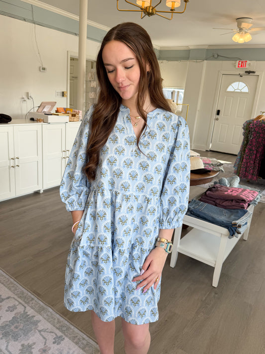 Cooper Dress | Botanica Blooms Blue