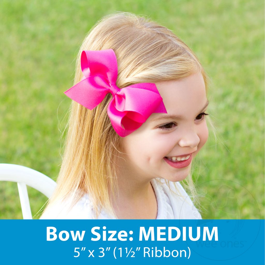 Medium Organza and Grosgrain Overlay Hair Bow