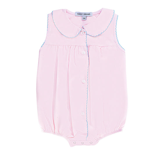 Pink/Blue Picot Trim Bubble