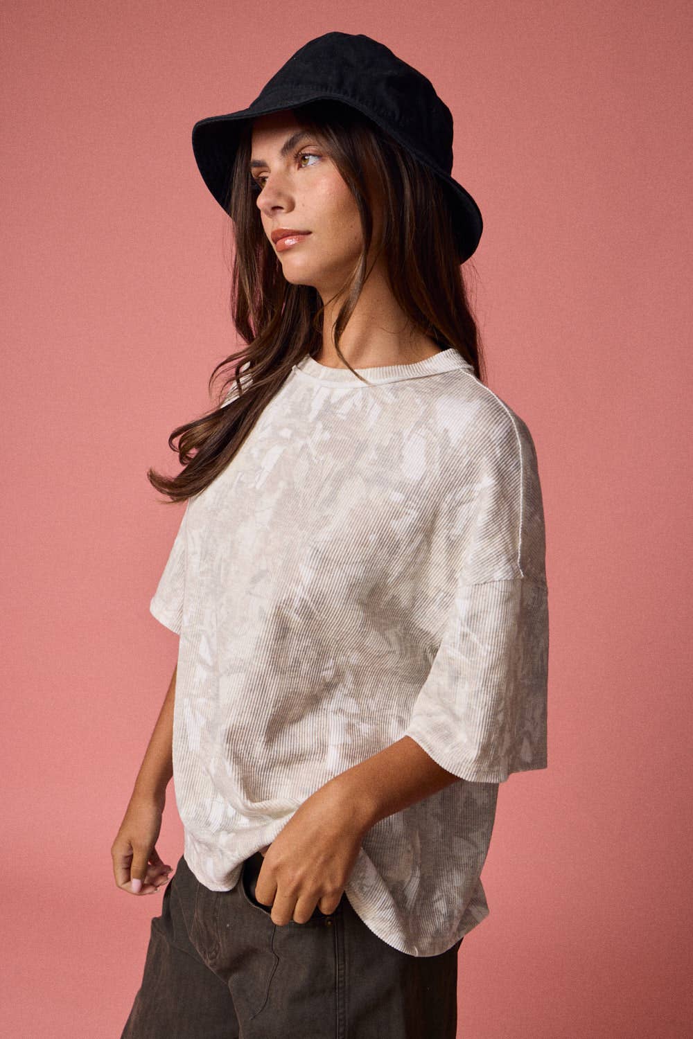 Washed Weekend Camo Ribbed Tee