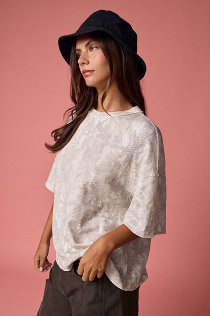Washed Weekend Camo Ribbed Tee