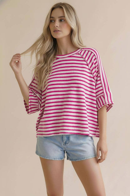 Weekend Energy Stripe Knit Top
