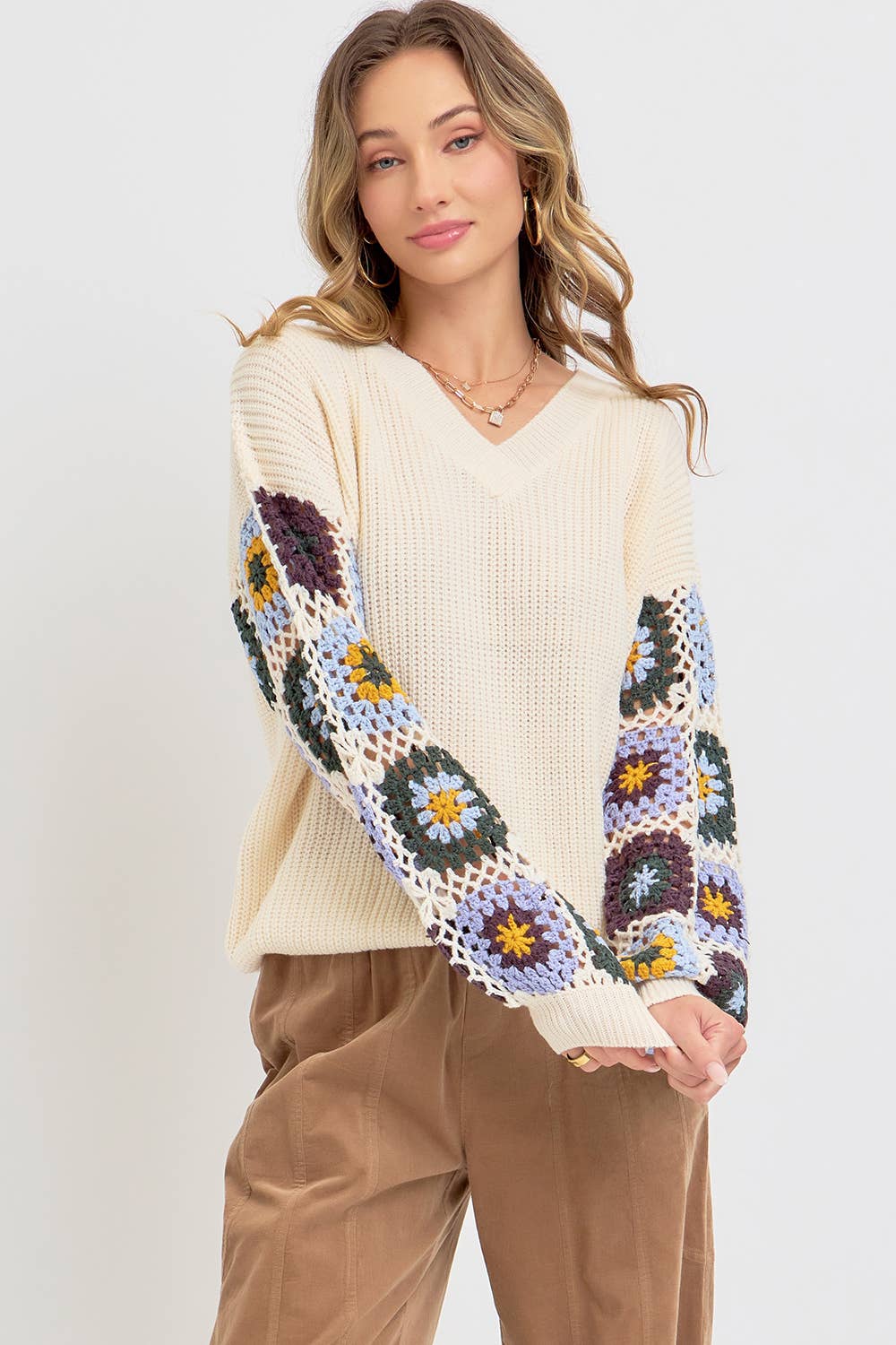 Wildflower Blooms Crochet Sweater