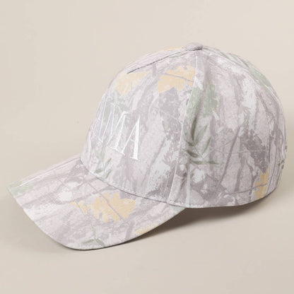 MAMA Letter Embroidery Real Tree Camo Baseball Cap: BEIGE CAMO