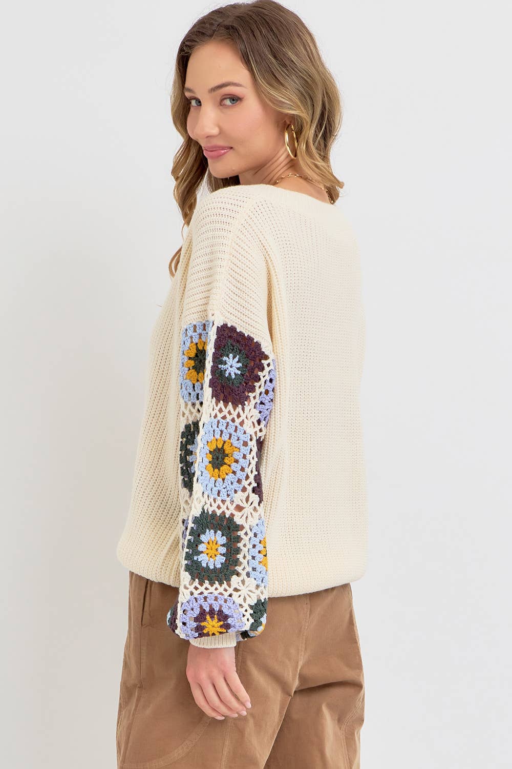Wildflower Blooms Crochet Sweater