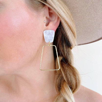 LINNY CO Kaelyn - Pearl White - Earrings