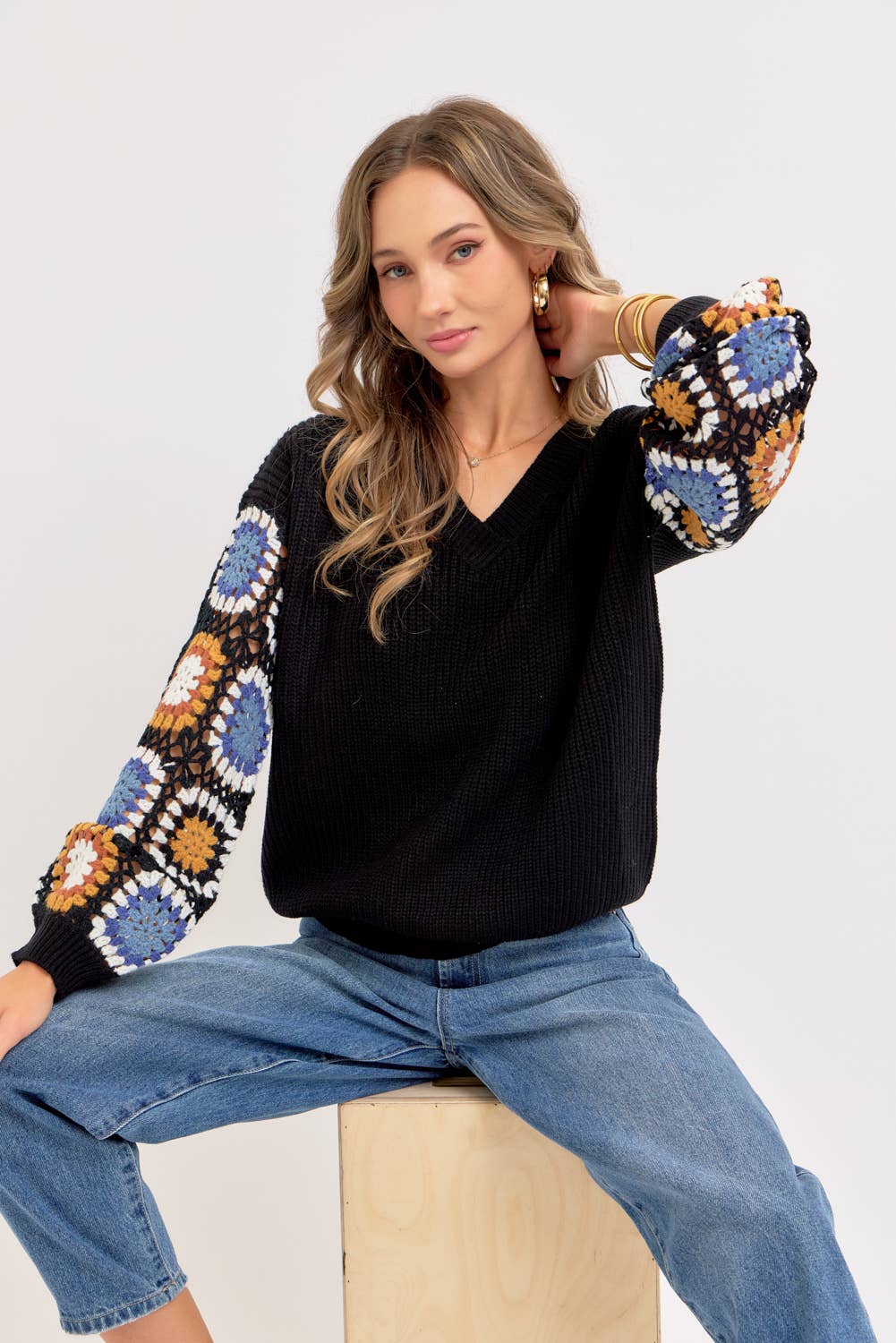 Wildflower Blooms Crochet Sweater