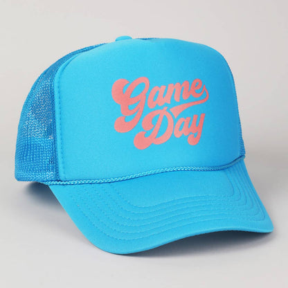 Game Day Lettering Logo Print Foam Trucker Hat