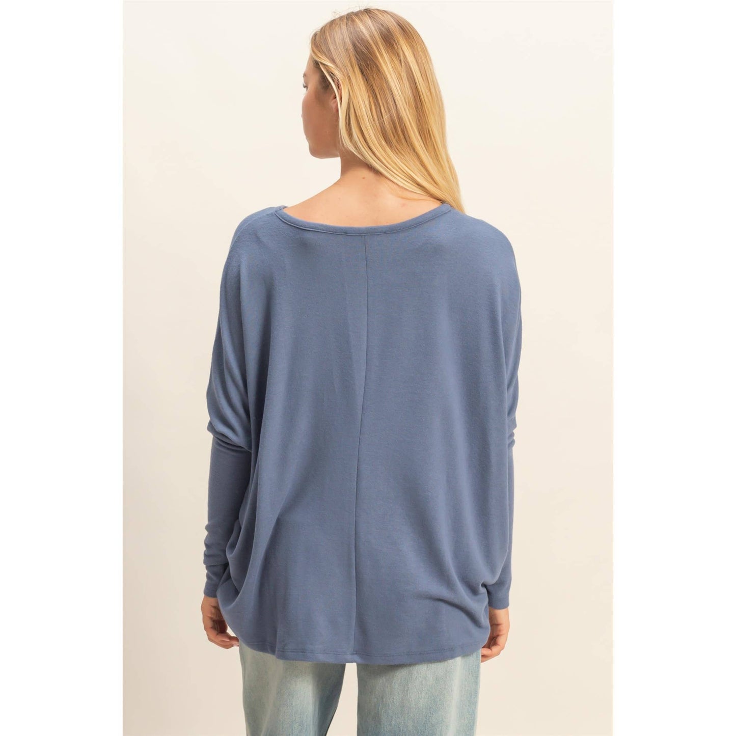 Relaxed Fit Dolman Long Sleeve Top