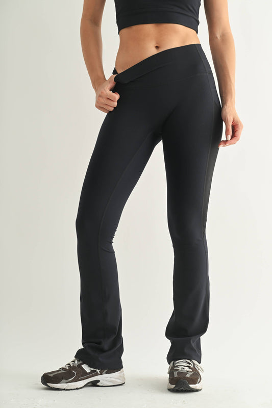 Venice AirFlex Mesh Flare Leggings: Black