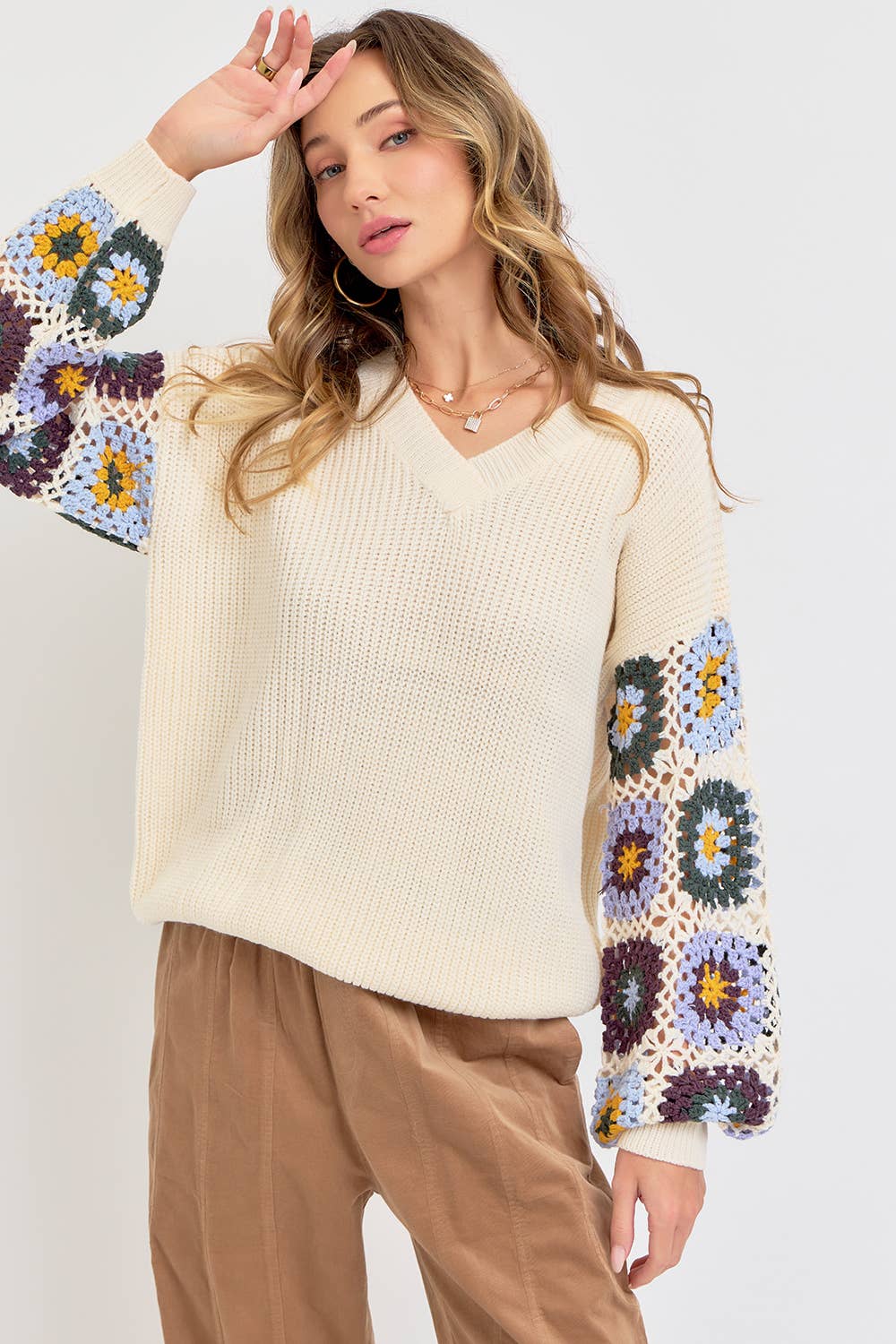 Wildflower Blooms Crochet Sweater