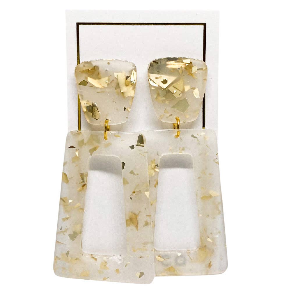 LINNY CO Kennedy Earrings - Gold Confetti