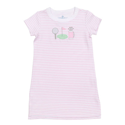 Putting Green Applique Nightdress - Pink