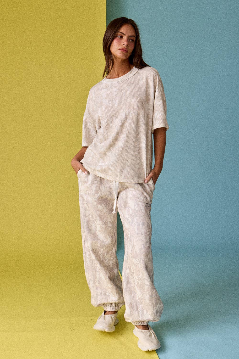 Washed Weekend Camo Ribbed Tee