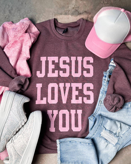 Jesus Loves You Graphic Sweatshirt