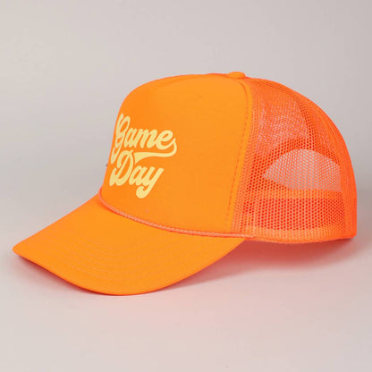 Game Day Lettering Logo Print Foam Trucker Hat