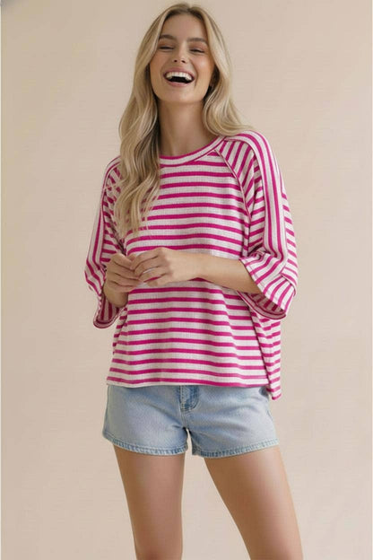 Weekend Energy Stripe Knit Top