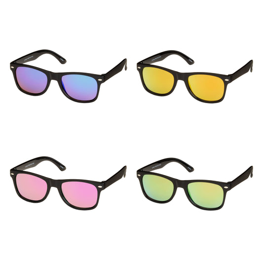 Classic Black Frame Color Lens Kids Sunglasses