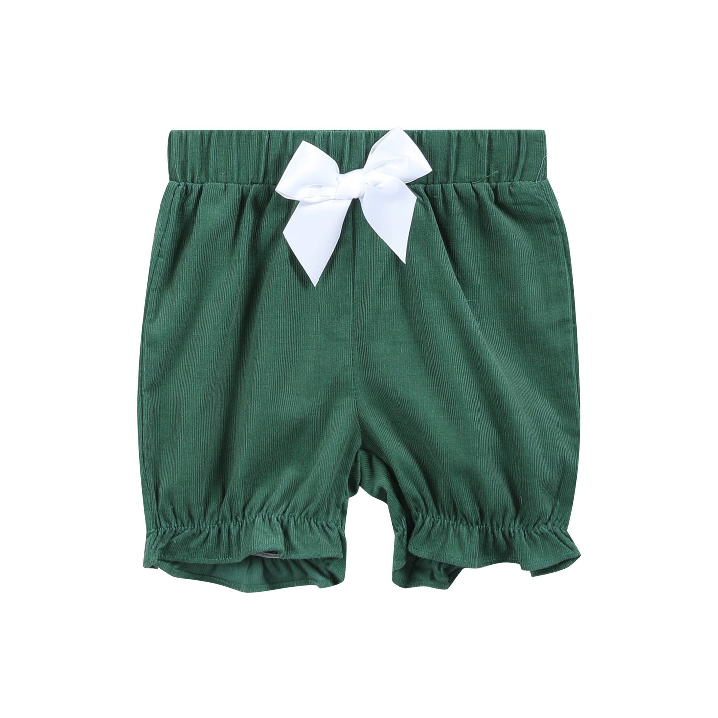 Green Velvet Santa Smocked Dress and Bloomers