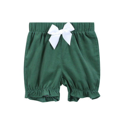 Green Velvet Santa Smocked Dress and Bloomers