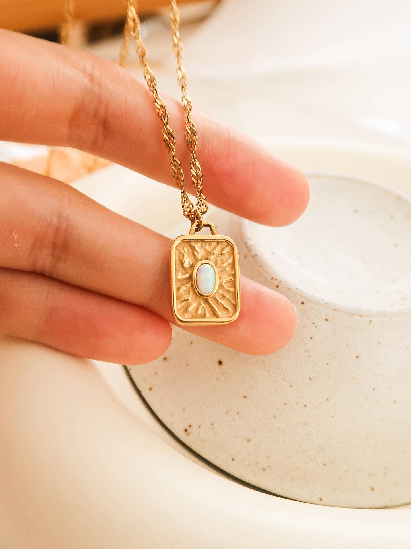 Elaine Stone Sun Necklace