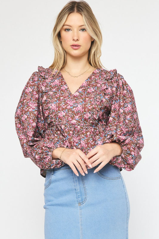 Rosalie Corduroy Peplum Blouse