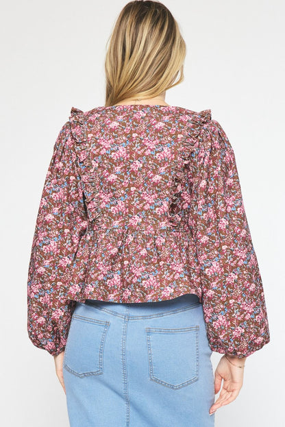 Rosalie Corduroy Peplum Blouse