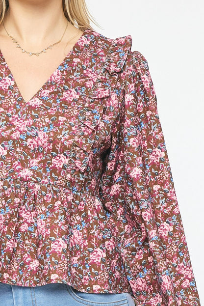 Rosalie Corduroy Peplum Blouse