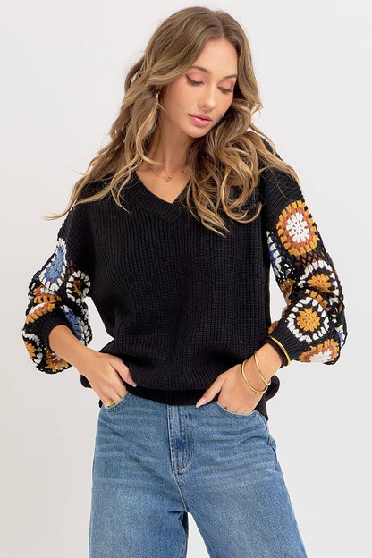 Wildflower Blooms Crochet Sweater