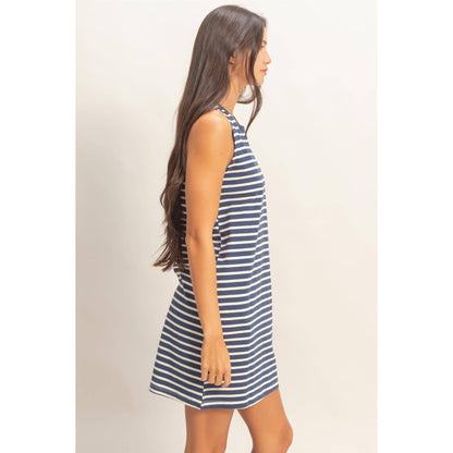 Runaround Stripe Mini Dress