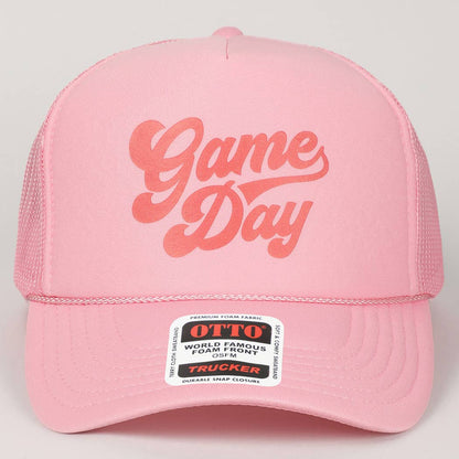Game Day Lettering Logo Print Foam Trucker Hat