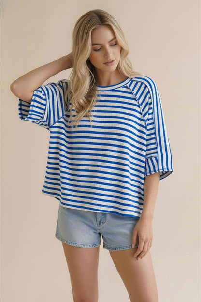 Weekend Energy Stripe Knit Top