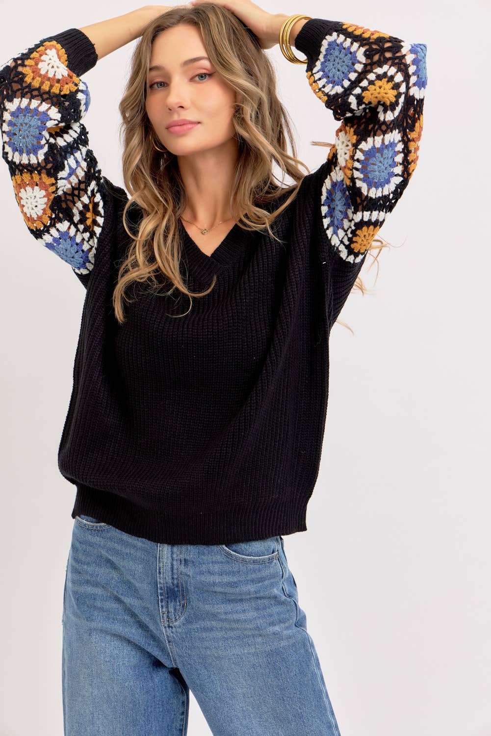 Wildflower Blooms Crochet Sweater