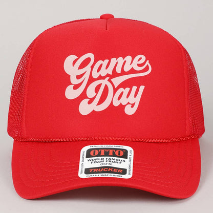 Game Day Lettering Logo Print Foam Trucker Hat