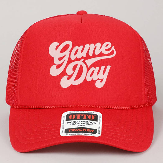 Game Day Lettering Logo Print Foam Trucker Hat