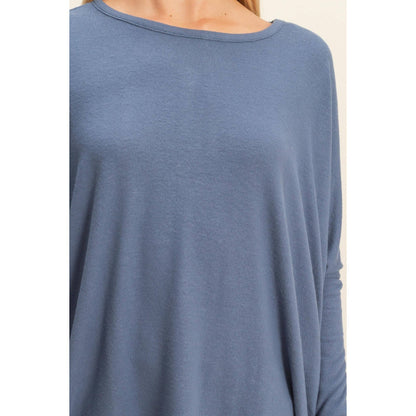 Relaxed Fit Dolman Long Sleeve Top