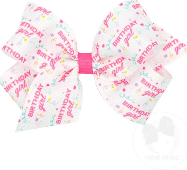 Printed Grosgrain Bow - Medium